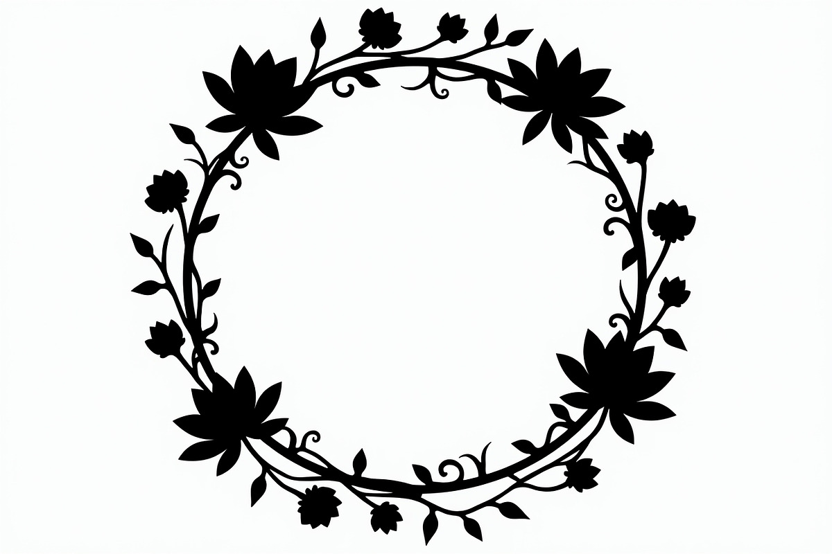 Lotus Floral Wreath Bundle, an Illustration by hafijul (Photo 5 of 9)