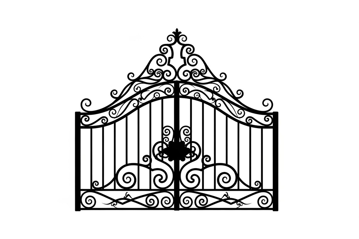 Ornate Wrought Iron Gate Vector Bund, an Illustration by Designs_River (Photo 21 of 47)