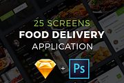 Food delivery PSD+Sketch app UI, an App Template by Shakuro (Thumbnail 1 of 7)