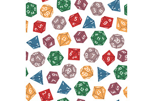Rpg game dice seamless pattern, an Object Illustration by YummyBuum