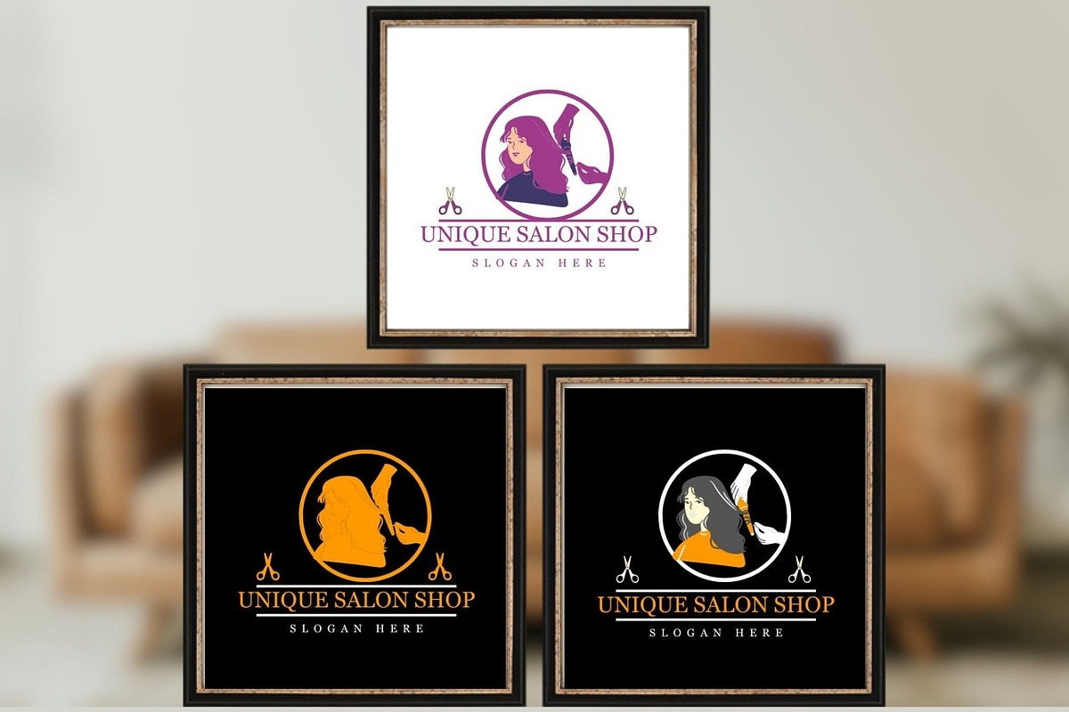 Stunning Salon Shop Brand Logo, a Branding & Logo Template by Mishek Munene (Photo 3 of 7)