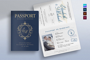 Passport Wedding Invitation Template, an Invitation Template by BrandPacks