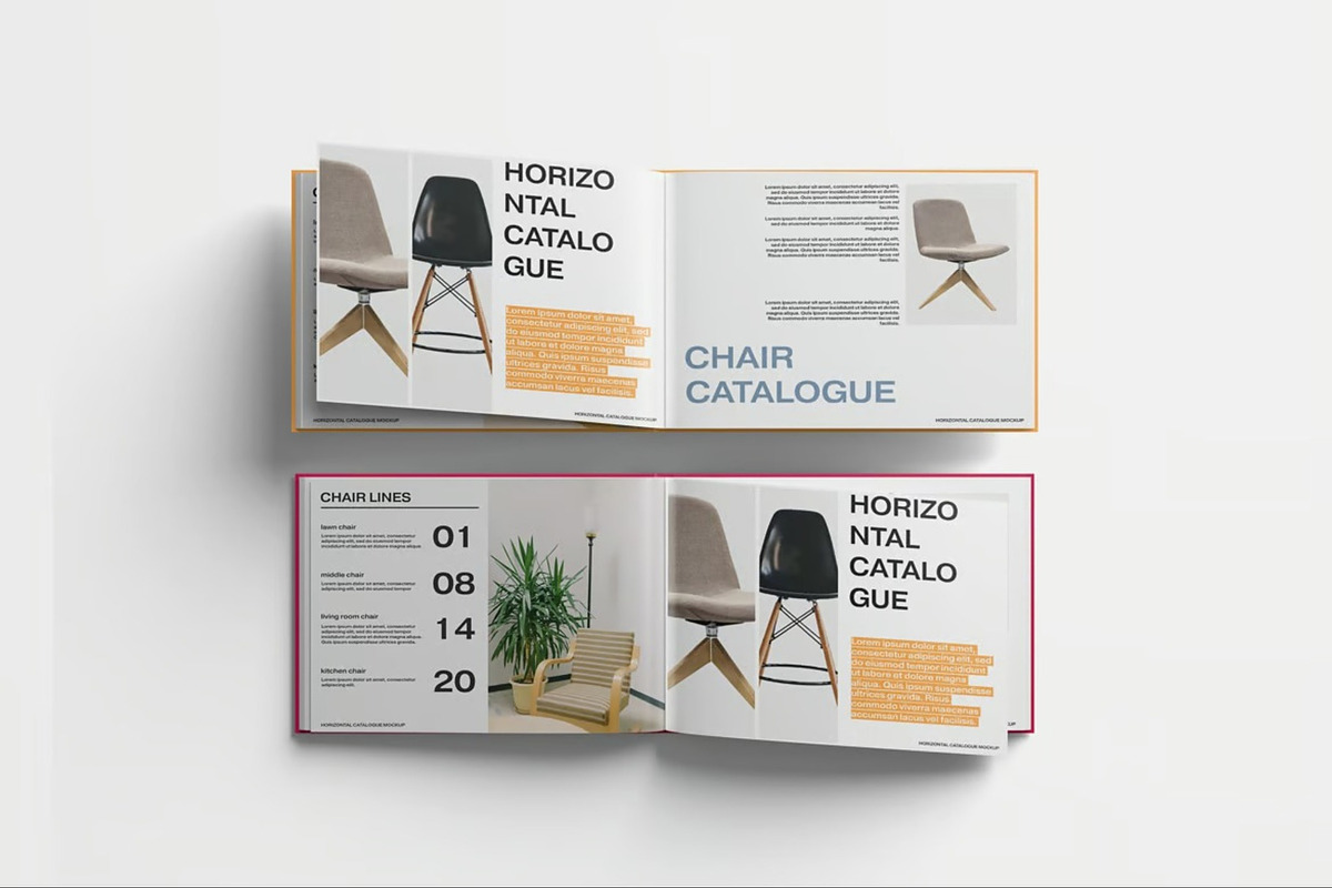 Horizontal Catalogue Mockup, a Books & Magazine Mockup by Se٧enStudio (Photo 5 of 5)
