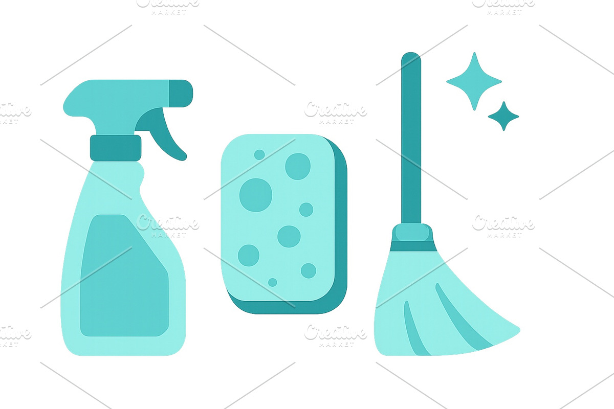 Cleaning supplies for effective home, an Object Illustration by ZinetroN