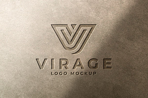 Engraved Concrete Logo Mockup