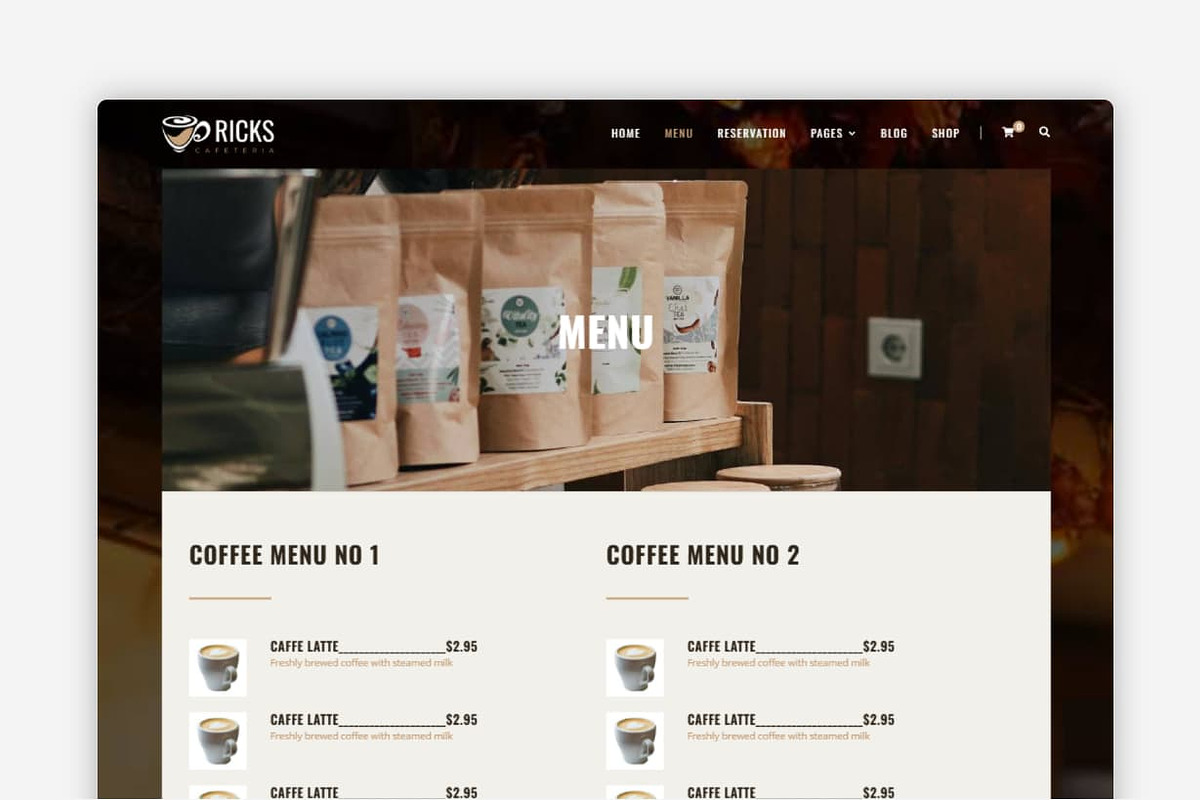 Cafeteria WordPress Theme, a WordPress Template by Your Theme Shop (Photo 3 of 9)