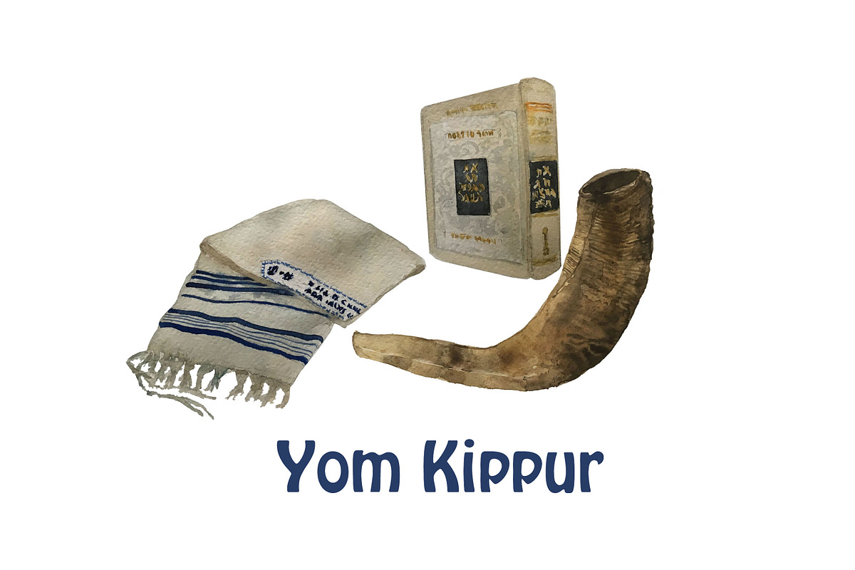 Jewish Year Holidays watercolor set, an Illustration by Bychovsky design (Photo 12 of 12)