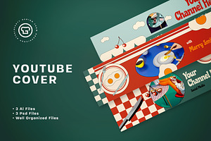 Youtube Cover Food Vlogger, a Social Media Template by graphicook