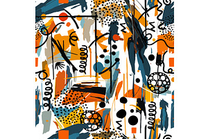 Seamless abstract cheerful graphic, a Texture Illustration by Nenahliadava Design
