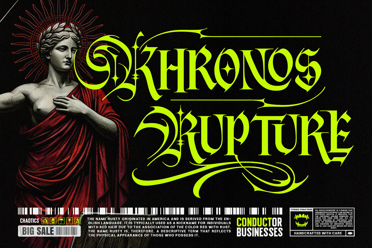 Titanic Fraktur Typeface, a Blackletter Font by alit design (Photo 3 of 20)