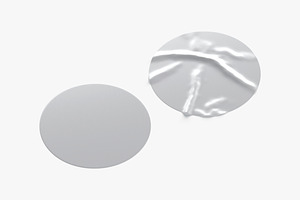 Silver Stickers Crumpled 3D Model