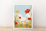 Cute Puppy Kids Wall Art, an Animal Illustration by Helga Wigandt (Thumbnail 3 of 3)