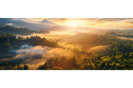 Majestic Sunrise Over Misty Valley, a Nature Photo by BazziBa♥