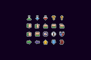100 Pixel Icons, an Outline Icon by chewkotski (Thumbnail 3 of 6)