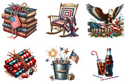 4th of July Rustic Patriotic Clipart, an Illustration by DreamArtGraphic (Thumbnail 4 of 4)