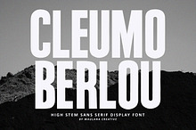 Cleumo Berlou High Stem Sans Font
