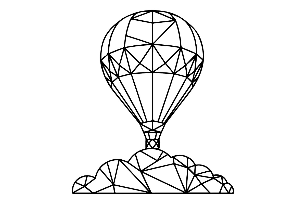 Hot Air Balloon Silhouette Bundle, an Object Illustration by Gaye Art (Photo 8 of 31)
