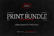 20-in-1 Print Text Effects Bundle, a Layer Style Add-On by pixelbuddha.net (Thumbnail 1 of 23)