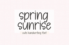 Spring Sunrise | Cute Font