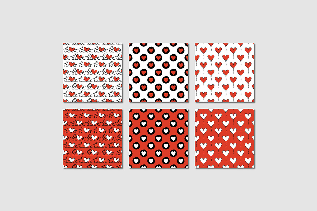 Hearts (v.2) - 30 Seamless Patterns, a Pattern Graphic by Tustan (Photo 5 of 6)