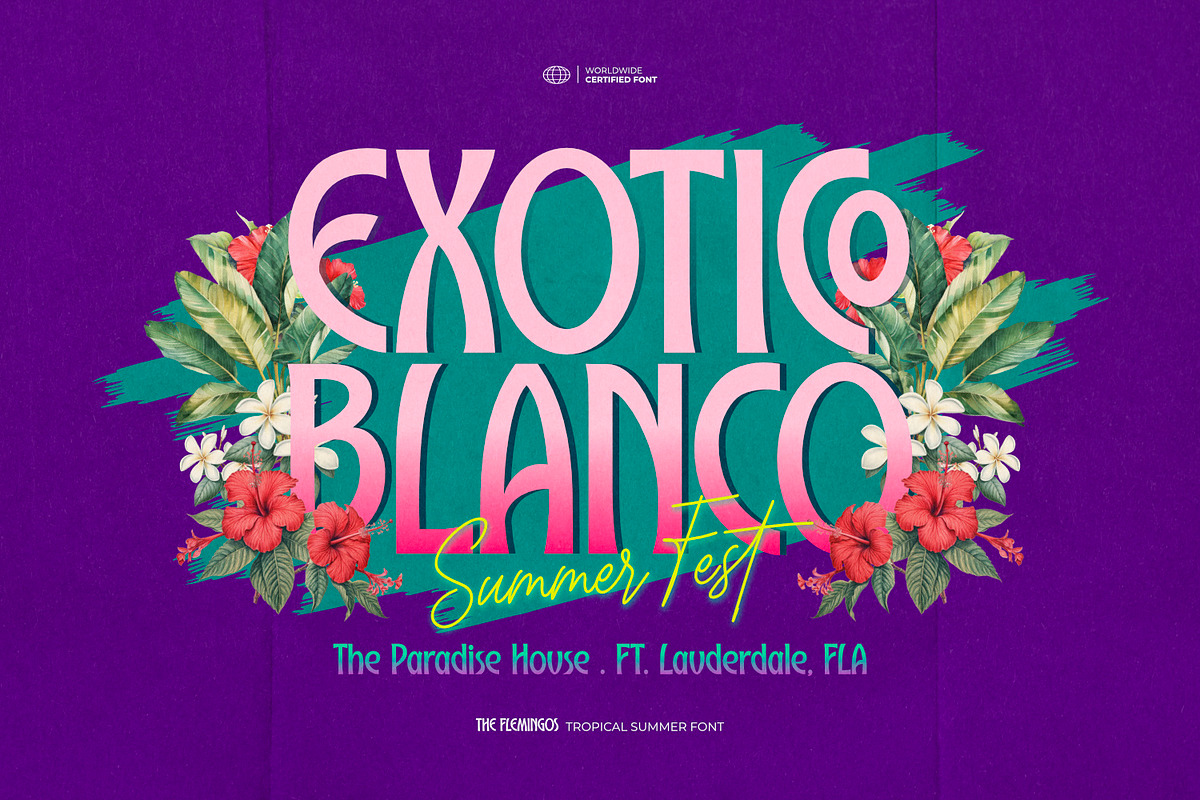 The Flemingos - Tropical Summer Font, a Sans Serif Font by ikiiko (Photo 2 of 7)