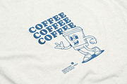 Retro Coffee Mascot T-Shirt Design, a Food Illustration by Vasya Kobelev (Thumbnail 2 of 5)