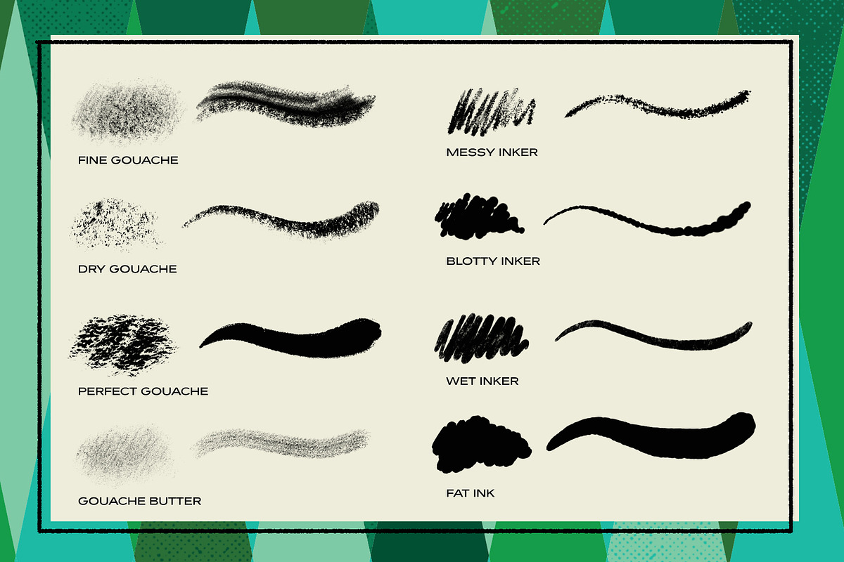 The Mid-Century Procreate Brush Pack, a Brush Add-On by RetroSupply Co. (Photo 11 of 12)
