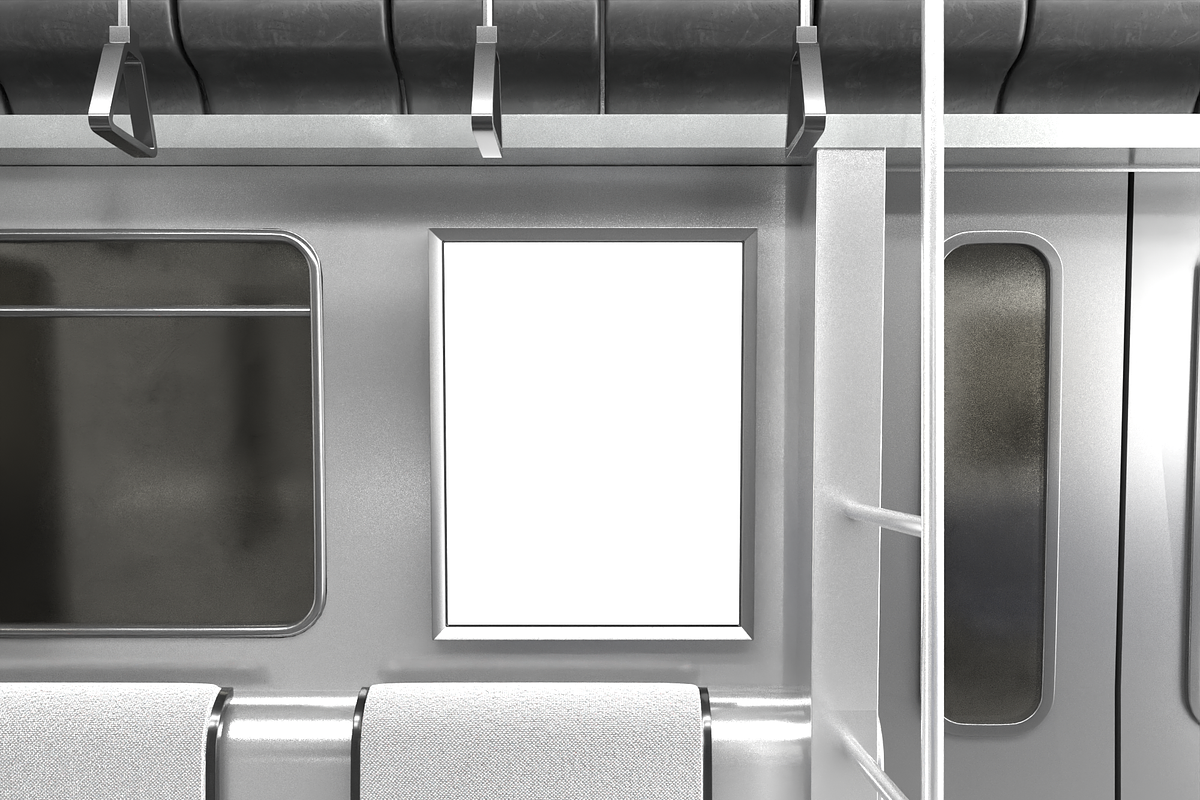 Subway Interior Poster Mockup, an Advertising Mockup by Bartama Graphic (Photo 5 of 5)