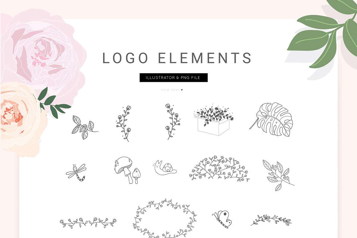 30 Feminine Logo Bundle V.1(PSD), a Branding & Logo Template by MooBeer (Photo 2 of 3)