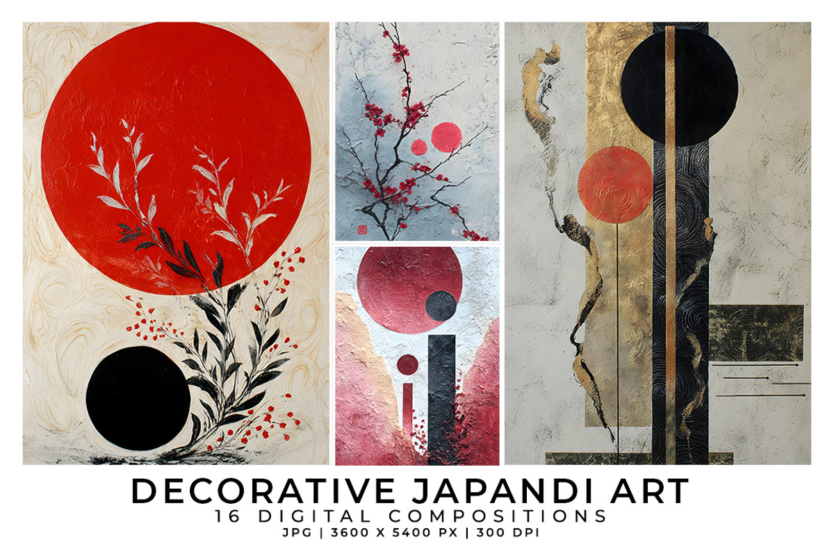 Decorative Japandi Art, a Decorative Illustration by Digital Art Creations (Photo 3 of 8)