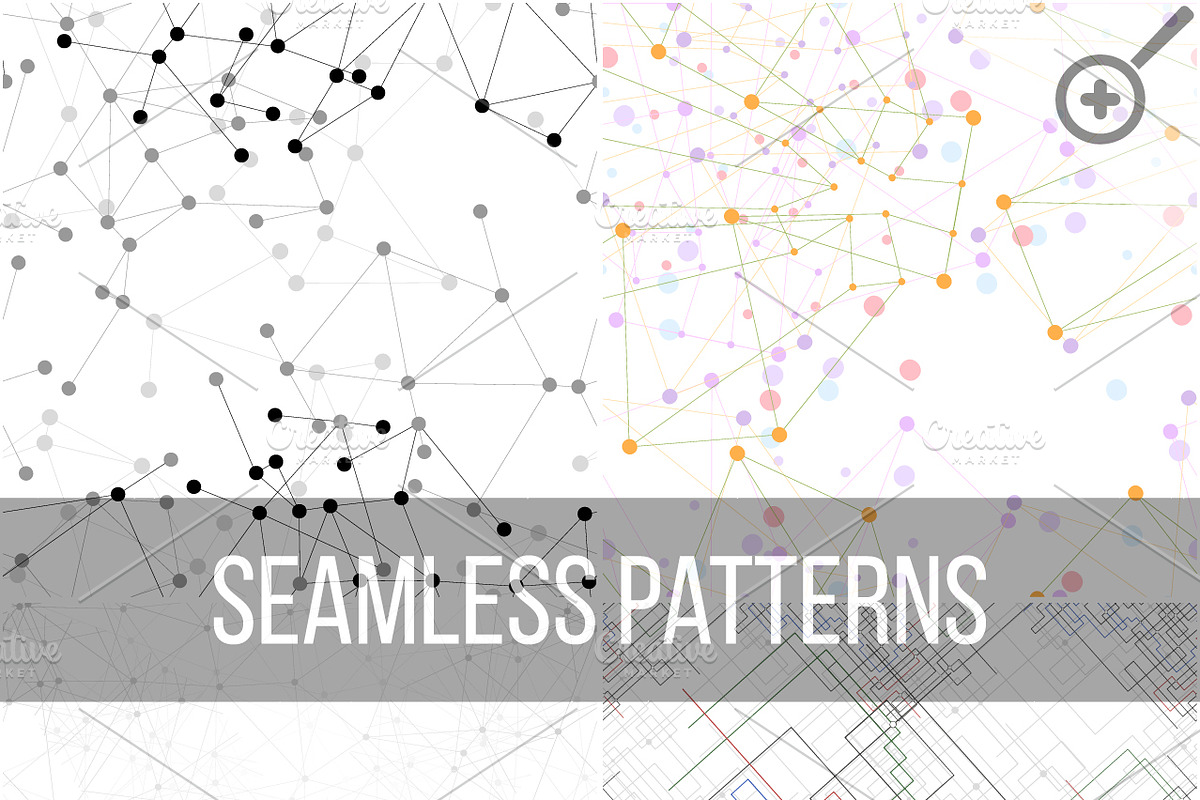 Molecular structure seamless pattern, a Texture Graphic by VectorShop