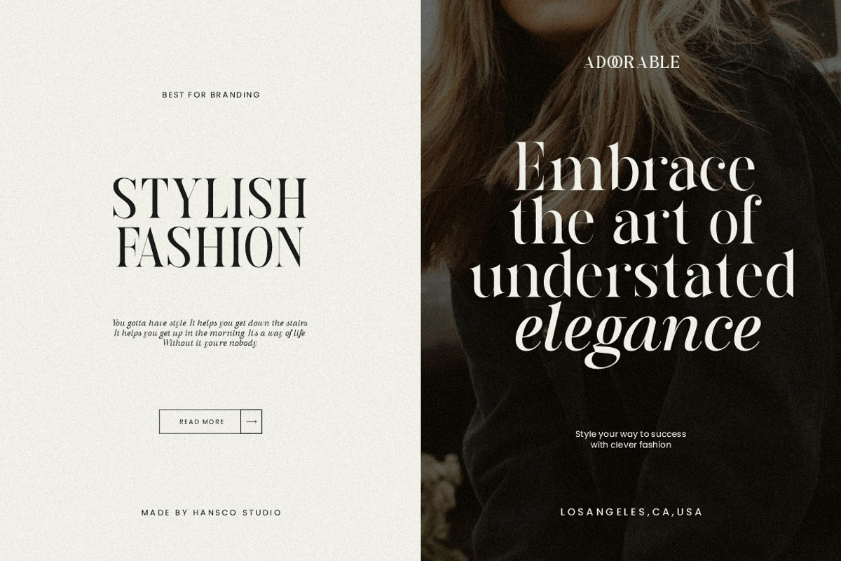 Evenings | Retro Vintage Serif Font, a Serif Font by HansCo Studio (Photo 19 of 20)