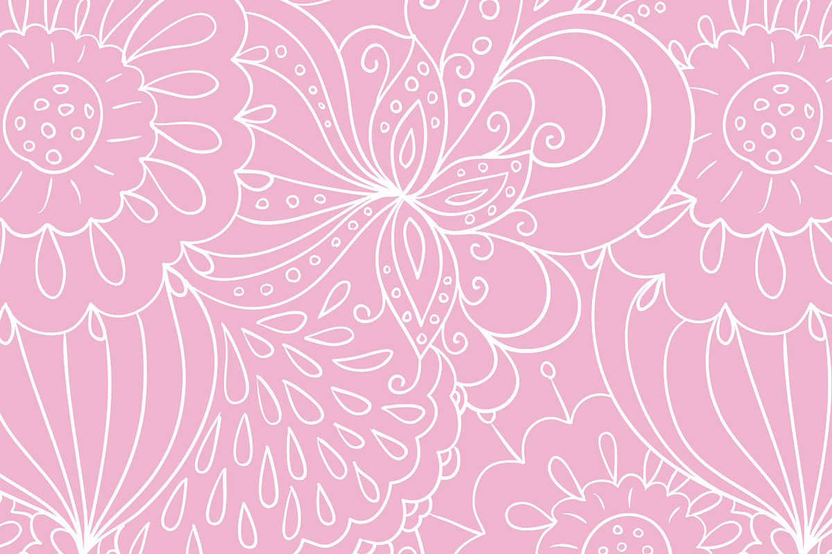 Vector set "Abstract floral Pattern" preview 4