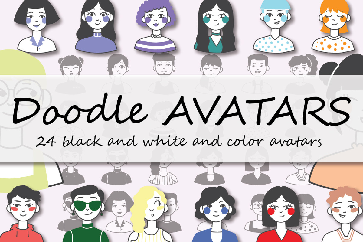 Doodle AVATARS, an Object Illustration by Virinaflora (Photo 1 of 3)