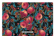POMEGRANATE EDEN - patterns & motifs, a Decorative Illustration by Liiafis (Thumbnail 9 of 15)