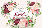 Watercolor Marsala design | Illustrations ~ Creative Market