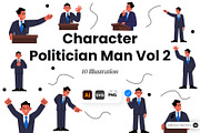 Character Politician Man Vol 2, a Person Illustration by SLAB! Design (Thumbnail 1 of 3)