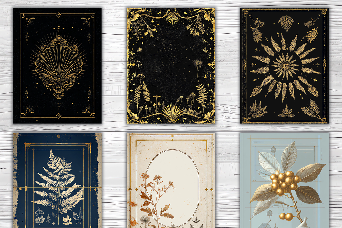 Gilded Botanical Field Book Cover, a Brochure Template by LA Design (Photo 5 of 10)