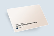 Tablet Dimensions Mockup, a Product Mockup by KL-Webmedia (Thumbnail 11 of 16)