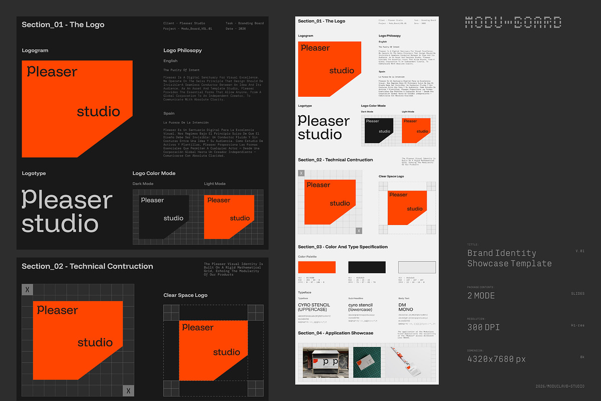 Brand Identity Showcase Template, a Branding & Logo Template by Moduclave Studio (Photo 1 of 4)