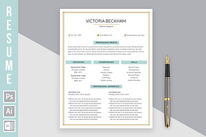 Resume Template Victoria Beckham