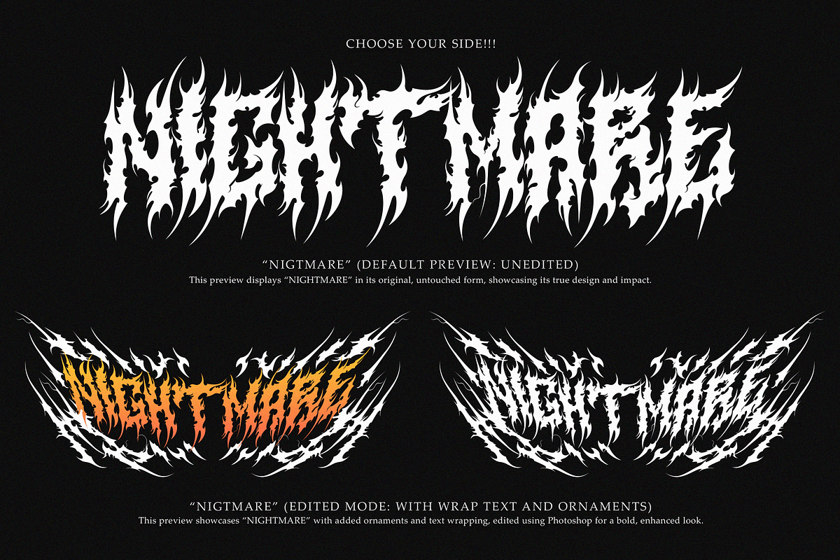 Sunfyre | Brutal Black Metal Font, a Blackletter Font by Ardana Creative (Photo 6 of 11)