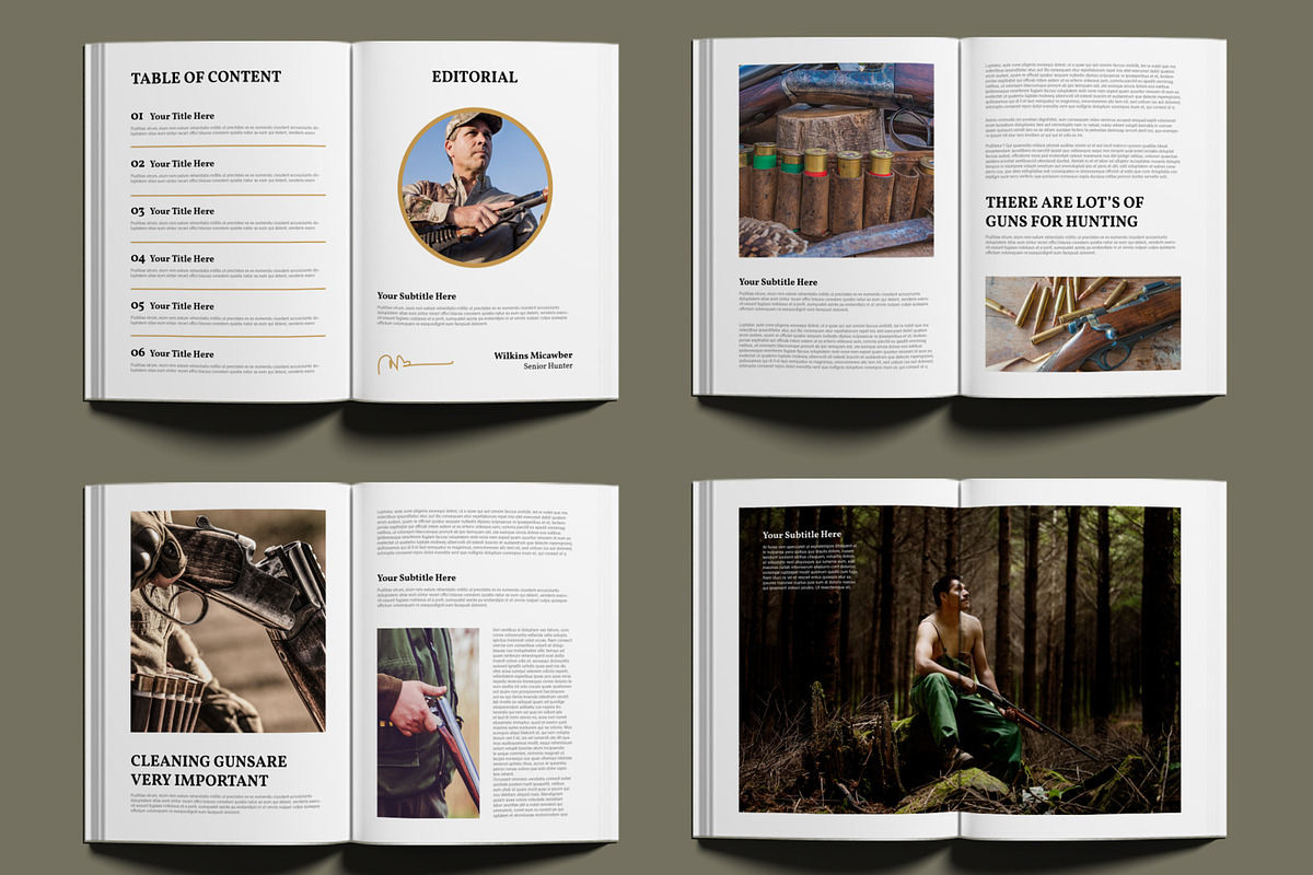 Hunting Magazine Layout Template, a Magazine Template by ContestDesign (Photo 2 of 3)
