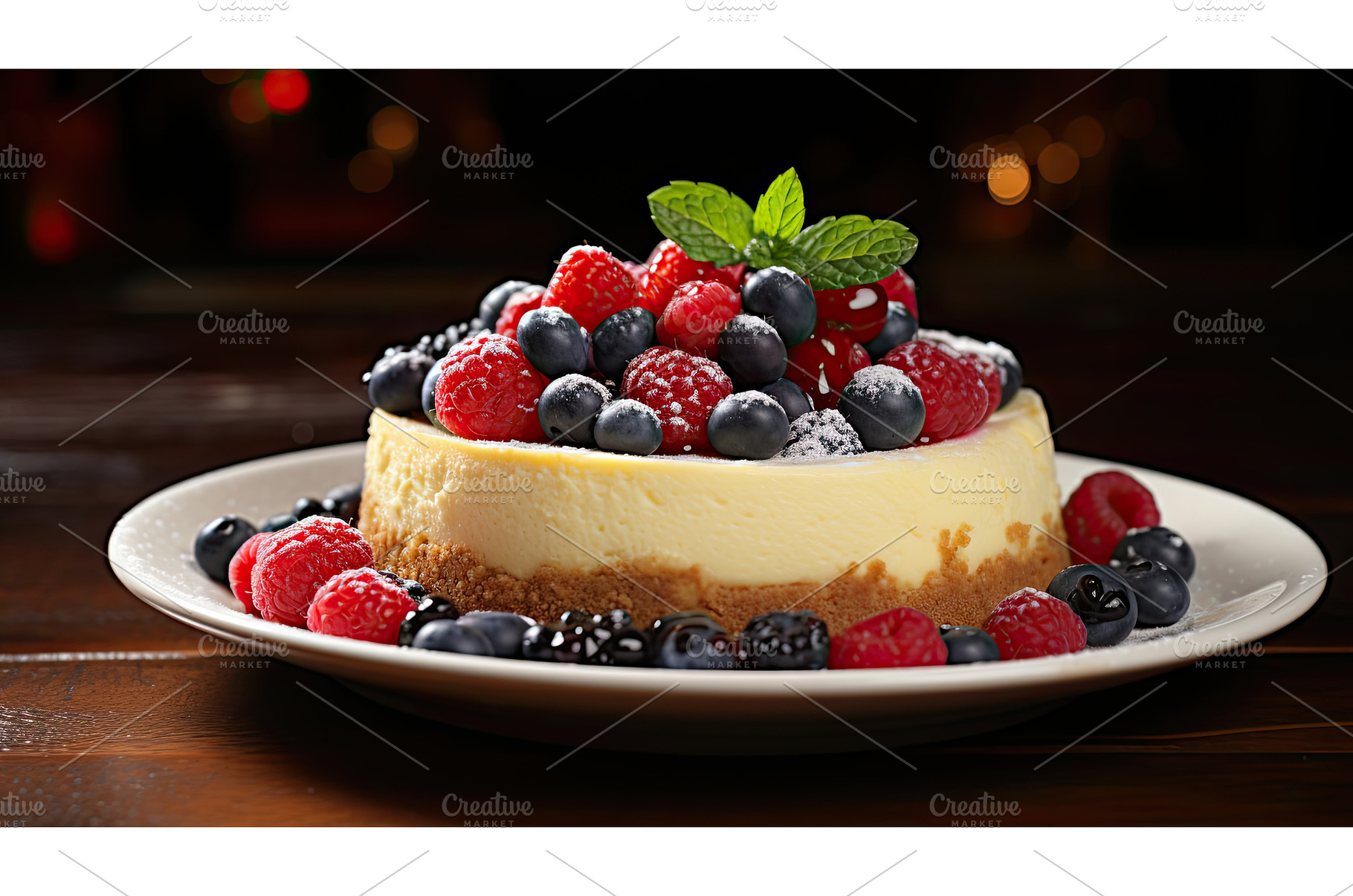 creamy holiday cheesecake ai, a Holiday Photo by pikepicture
