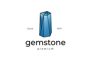 gemstone simple logo lineart vintage, a Branding & Logo Template by Pyruos ID