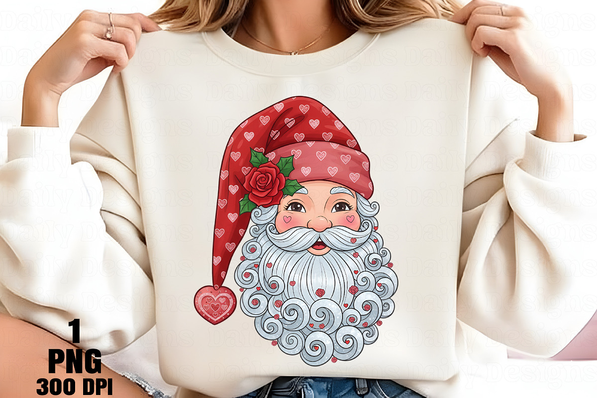 Whimsical Valentine Santa PNG, an Illustration by Daily.Designs (Photo 4 of 5)