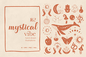 Mystical vibe vector illustrations