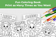 Animal Coloring Book Kids 30 Page, an Education Illustration by Mohammad Sarfaraz (Thumbnail 2 of 15)