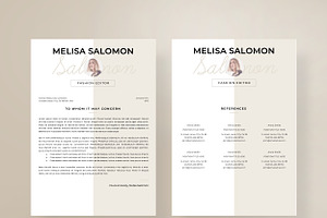 Resume Template 1, 2 Page Florence