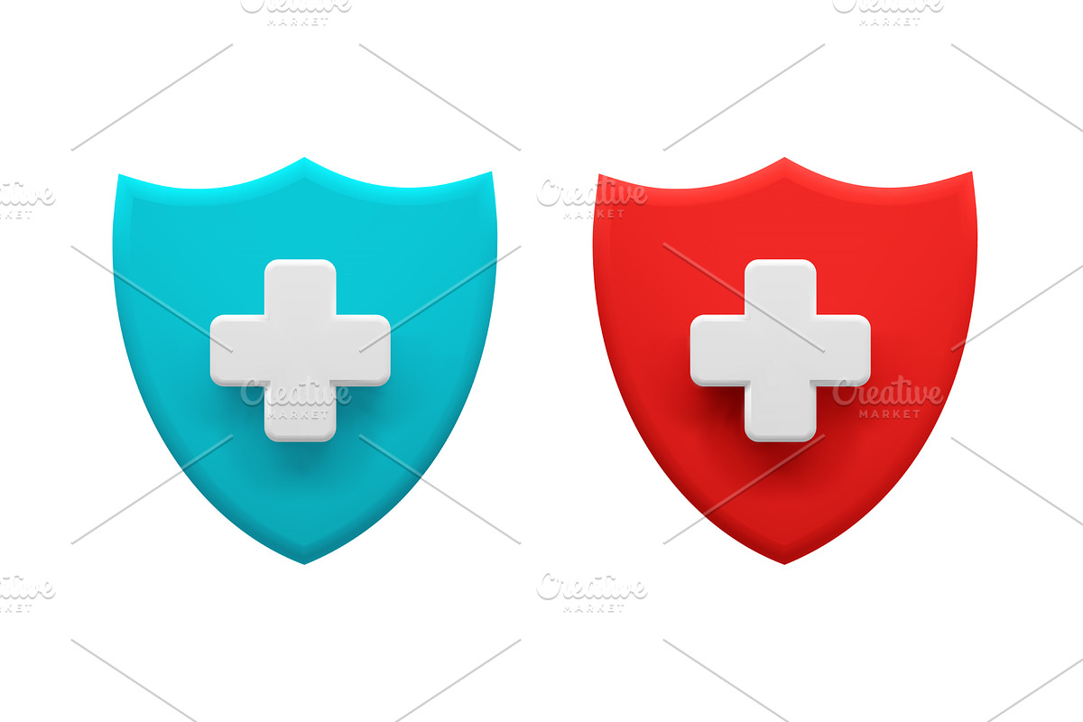 Medical Protection Shields with, a Healthcare Illustration by DG-Market